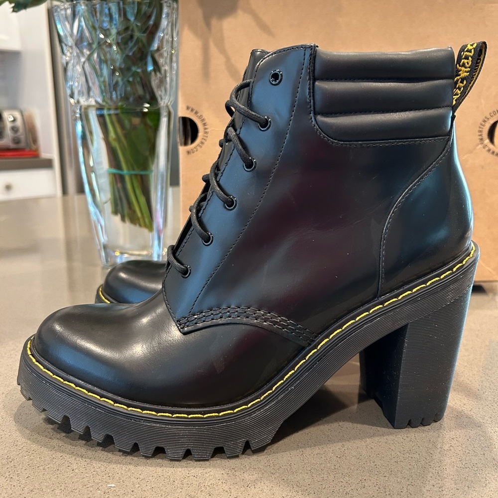 Dr. Martens Women's Black Leather Boots - Picture 4 of 7